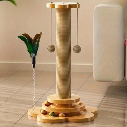 Luxe Houten Krabpaal met Speelopties
