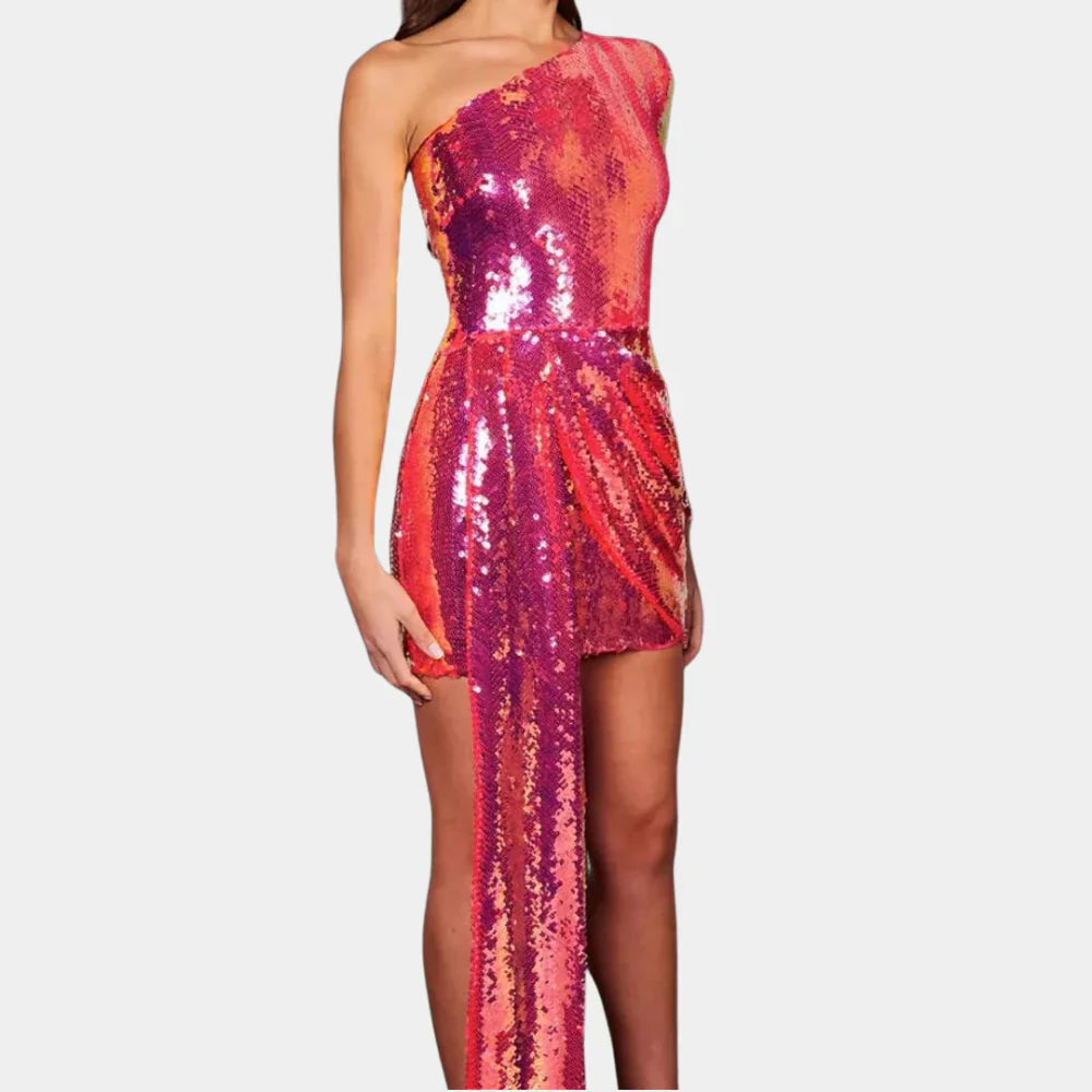 Luxe Pailletten Mini Jurk voor Feestjes