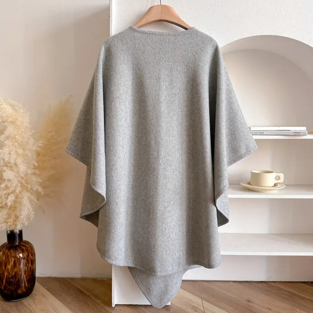 Luxe Winddichte Sjaaljas met Stijlvolle Drape