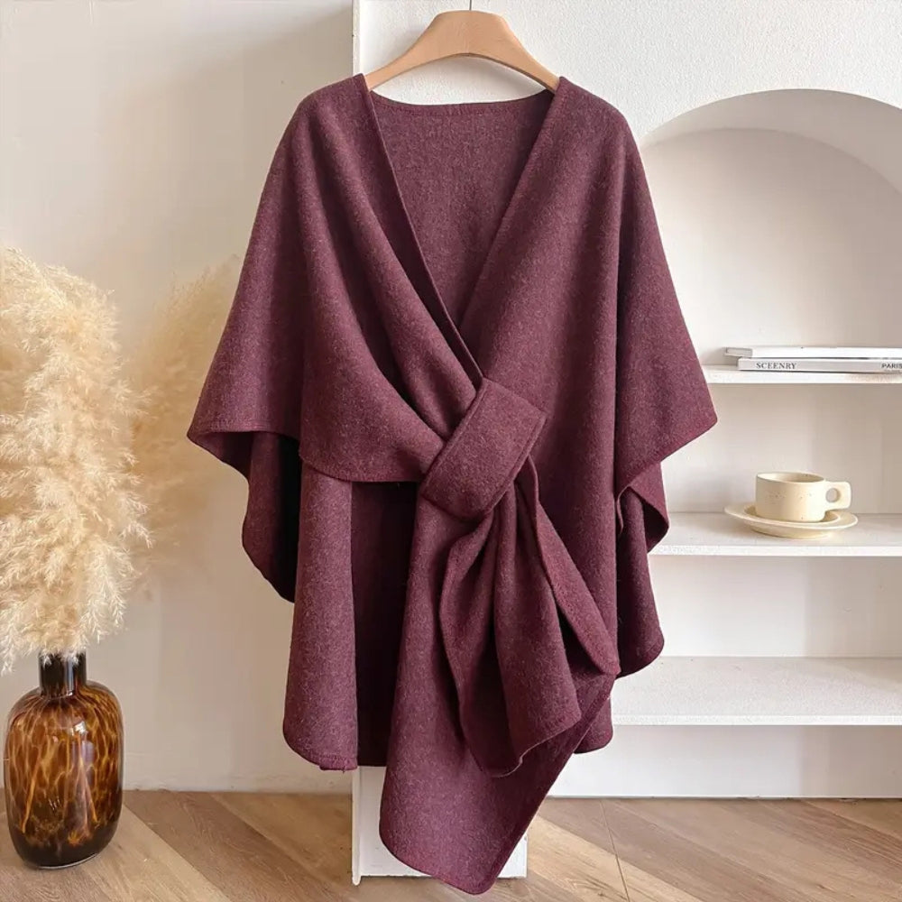 Luxe Winddichte Sjaaljas met Stijlvolle Drape
