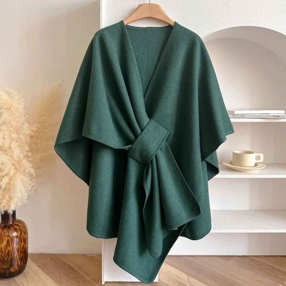 Luxe Winddichte Sjaaljas met Stijlvolle Drape