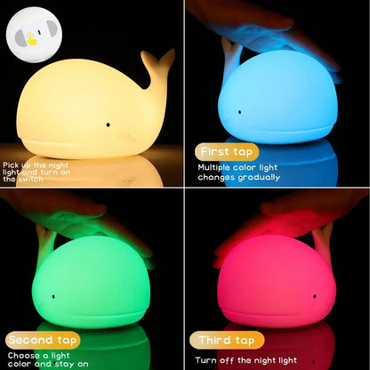 Magisch Verlichte Walvis Nachtlamp voor Kinderen