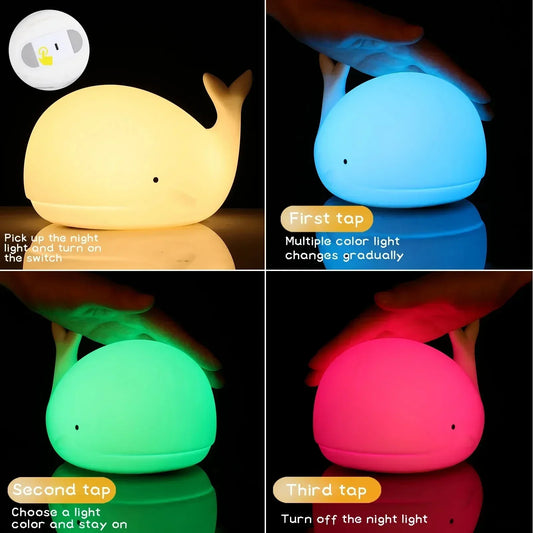 Magisch Verlichte Walvis Nachtlamp voor Kinderen