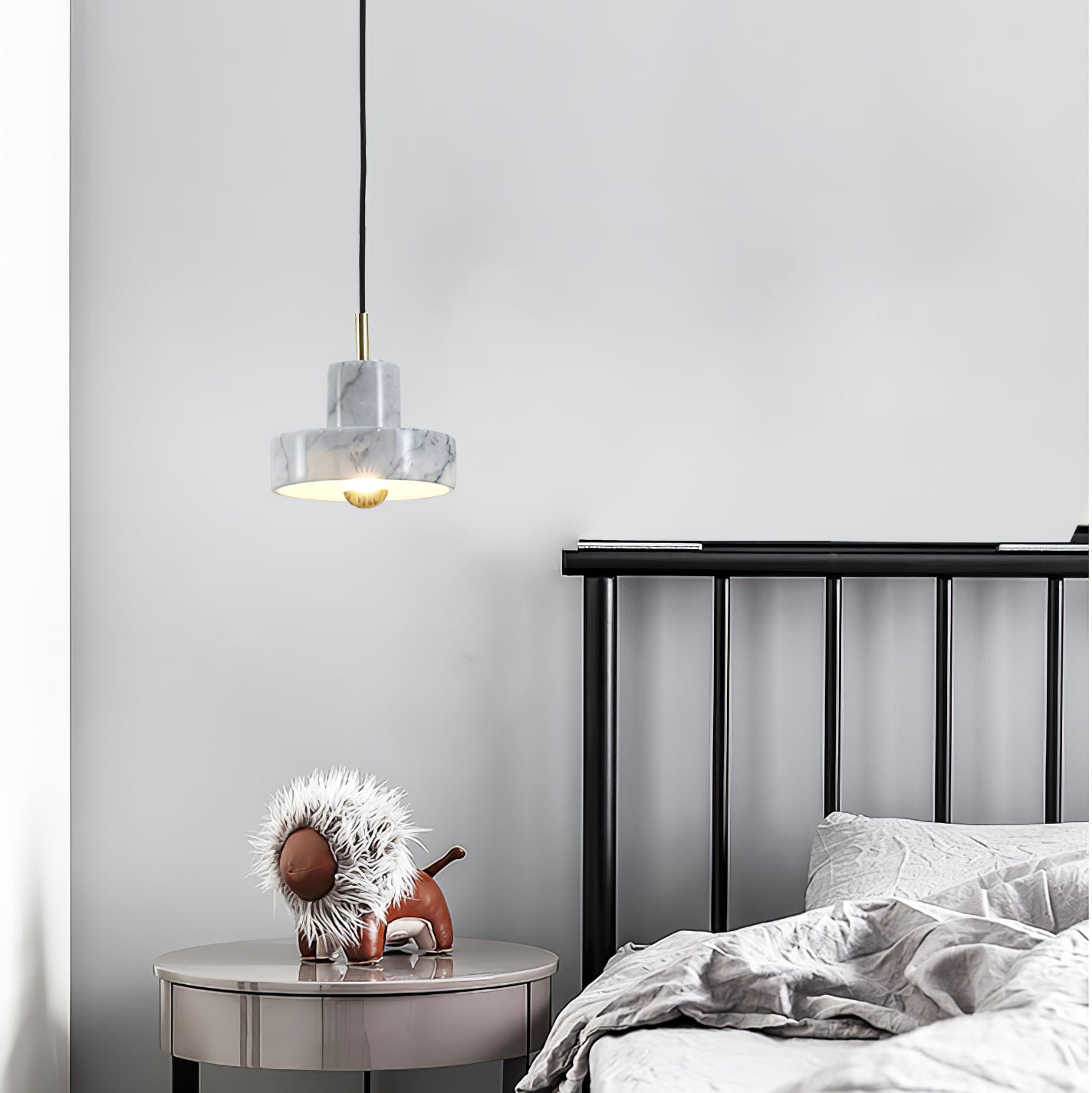 LueurMarble - Chique Marmeren Hanglamp voor Luxe Verlichting