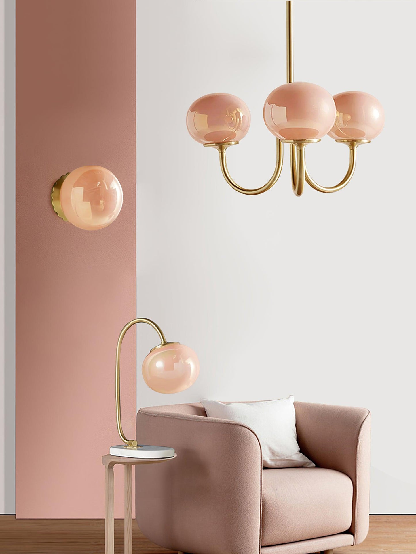 Glowing Delight - Lustre moderne en guimauve pour