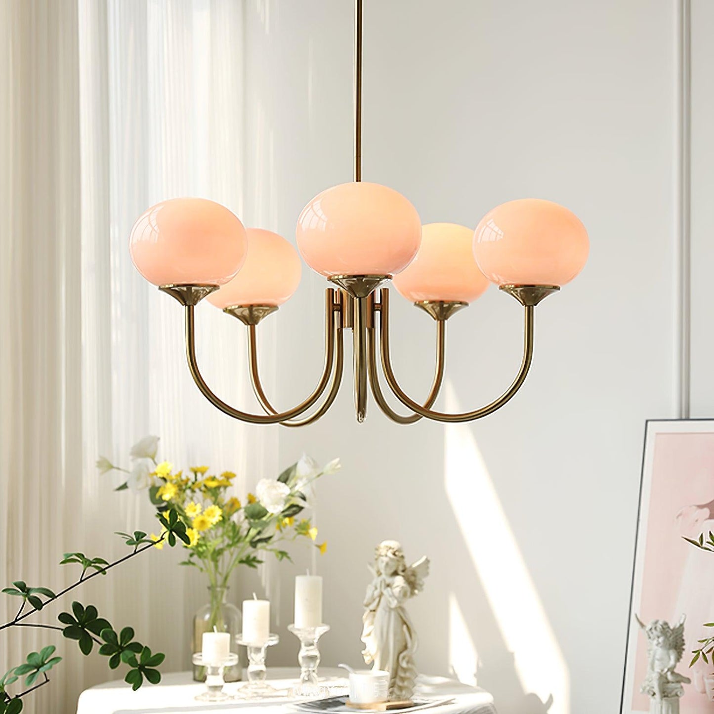 Glowing Delight - Lustre moderne en guimauve pour