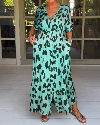Maxi-jurk met Luipaardprint - Elegante Esmee