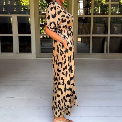 Maxi-jurk met Luipaardprint - Elegante Esmee