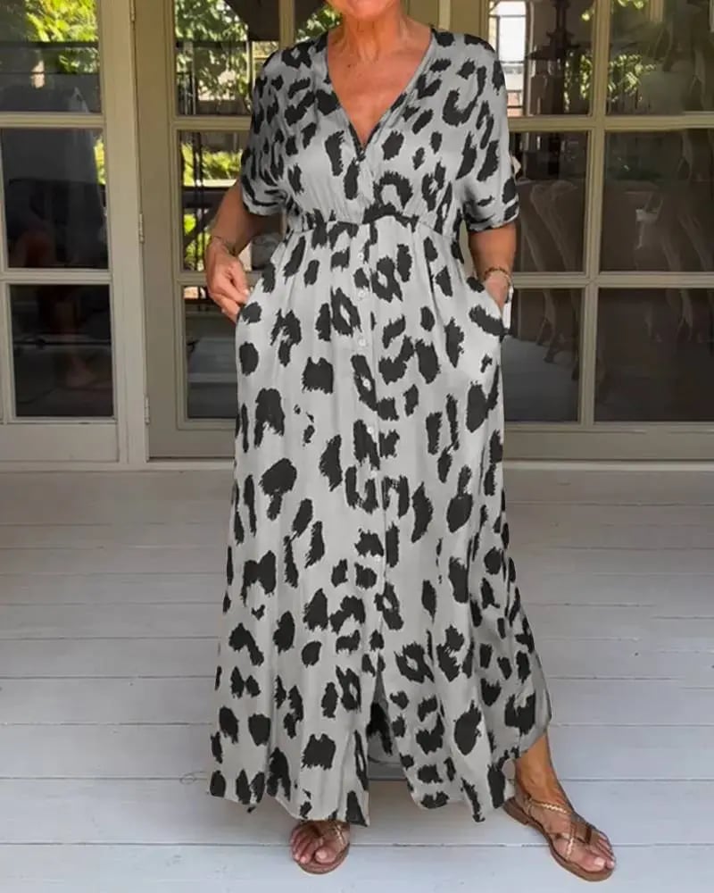 Maxi-jurk met Luipaardprint - Elegante Esmee