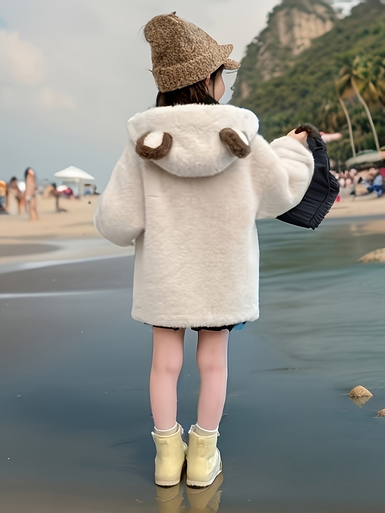 Meisjes Fleece Jas met Capuchon Oortjes