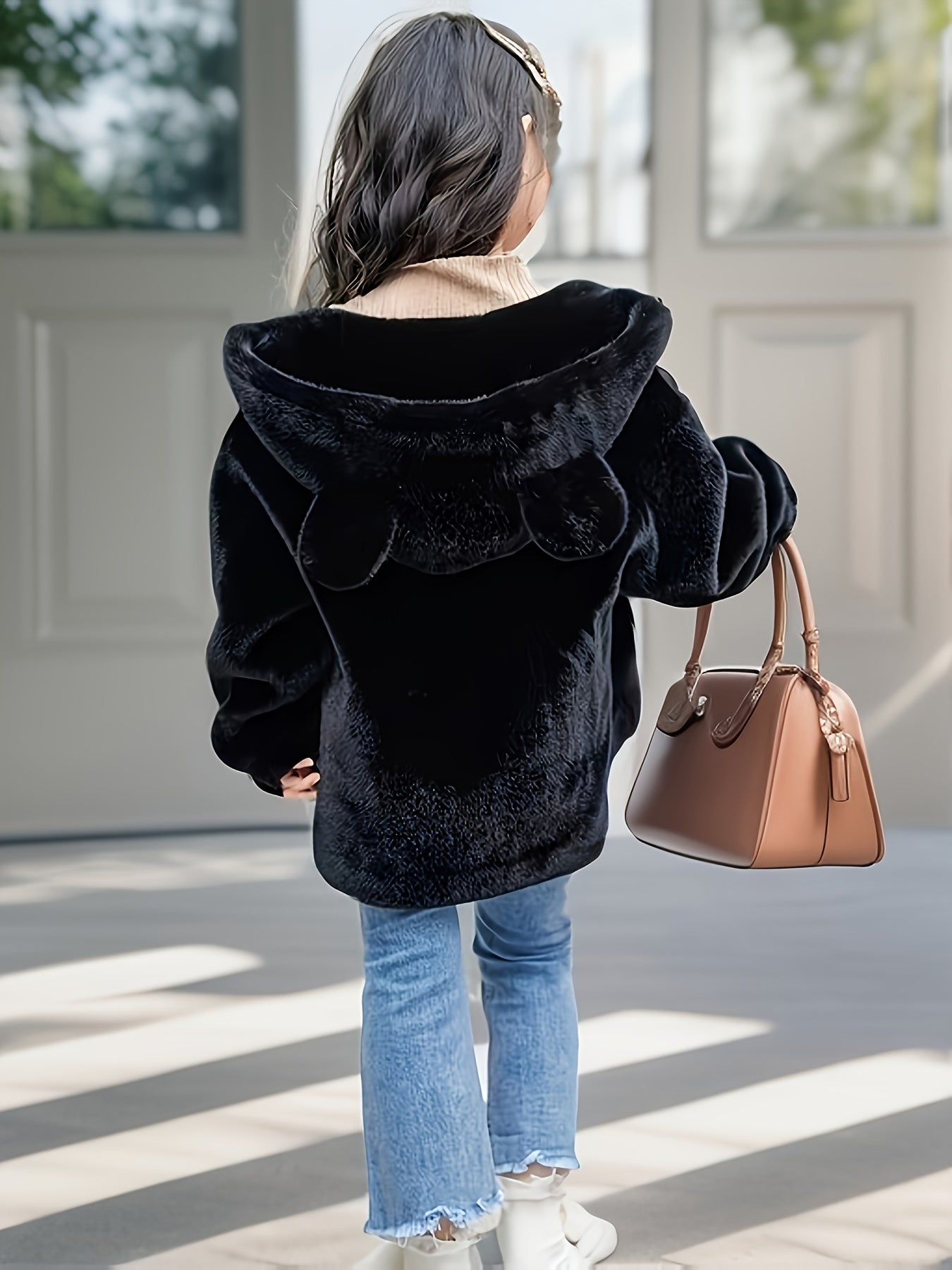 Meisjes Fleece Jas met Capuchon Oortjes