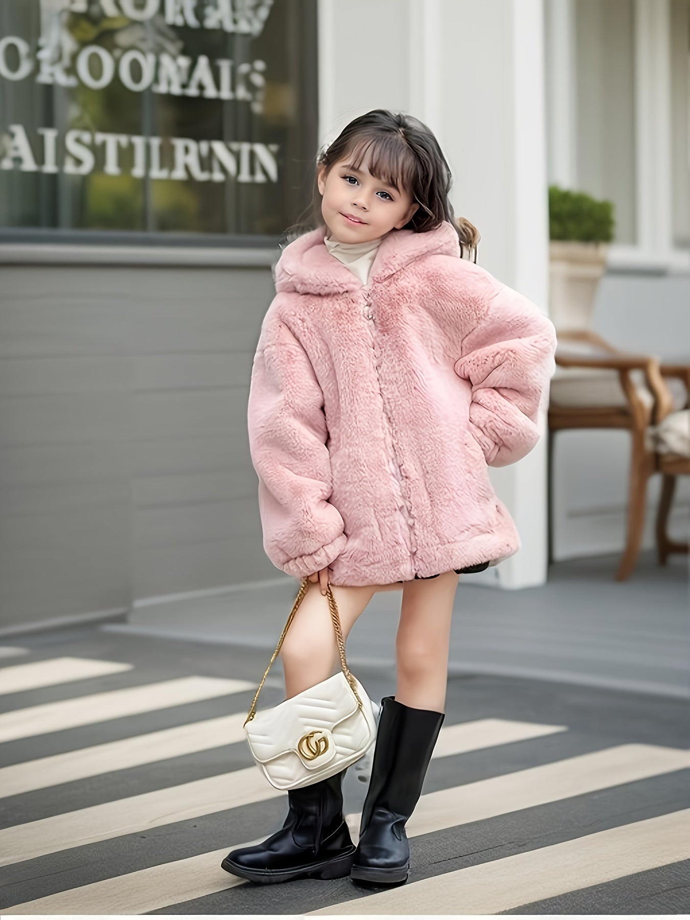 Meisjes Fleece Jas met Capuchon Oortjes