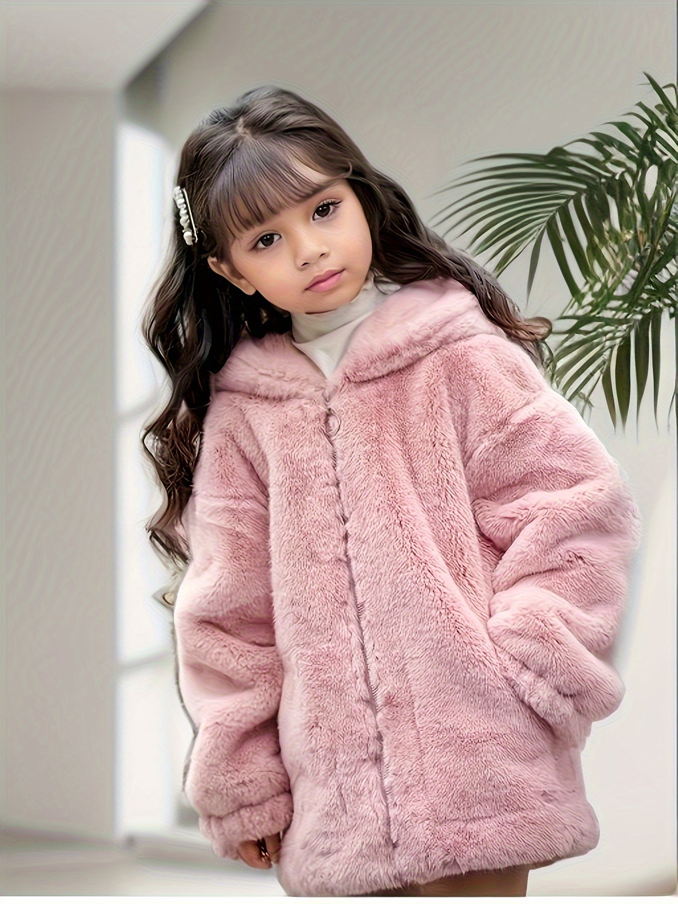 Meisjes Fleece Jas met Capuchon Oortjes