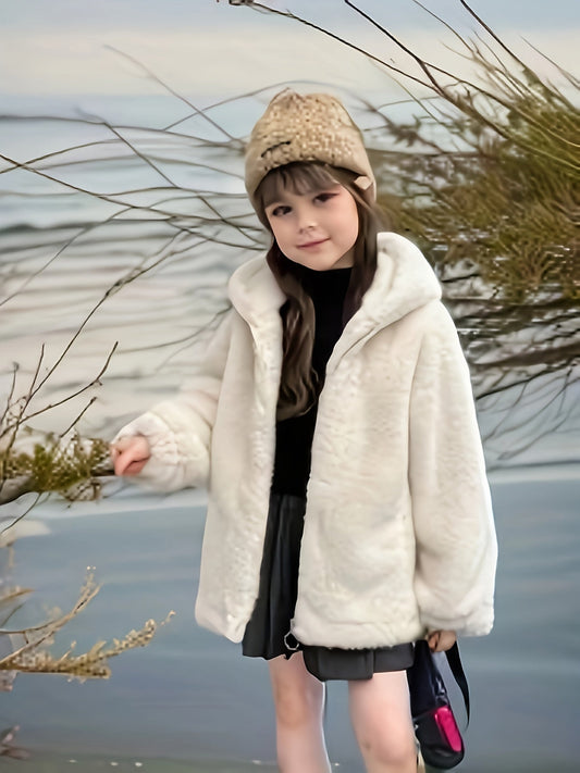 Meisjes Fleece Jas met Capuchon Oortjes