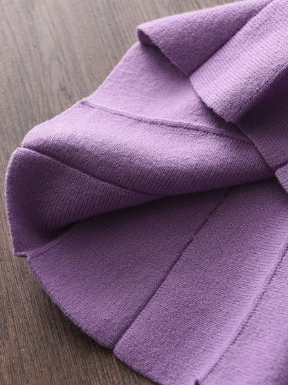 Meisjes Gebreid Vest en Plooirok Set Roxanne