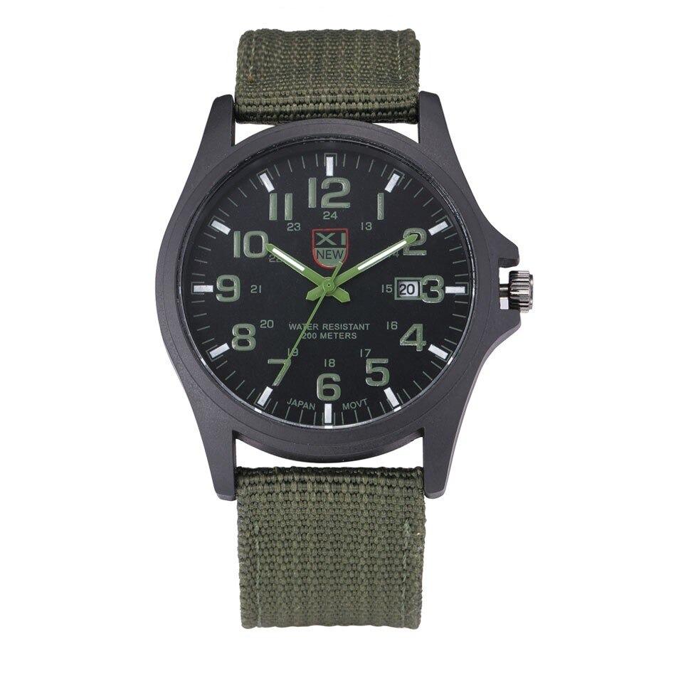 Militair Horloge met Verlichte Wijzerplaat