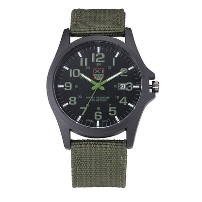 Militair Horloge met Verlichte Wijzerplaat