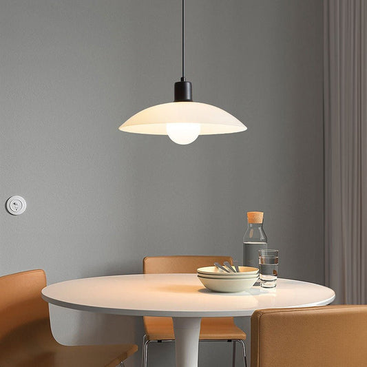 Minimalistische Witte Hanglamp - Schijfvormig Design Lázaro