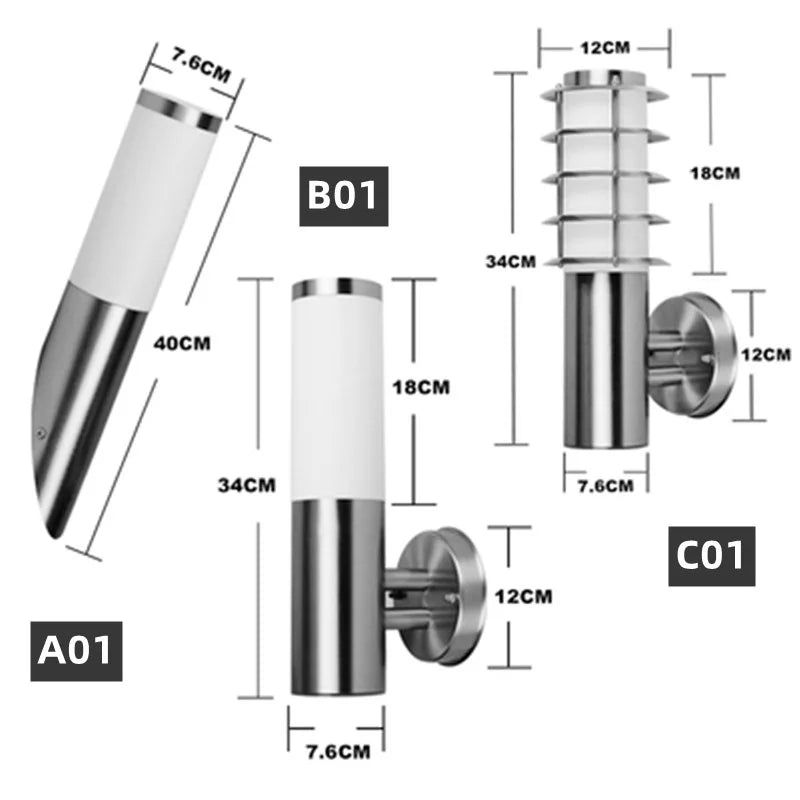 SteelShine – Moderne Roestvrij Stalen Wandlampen voor Buiten