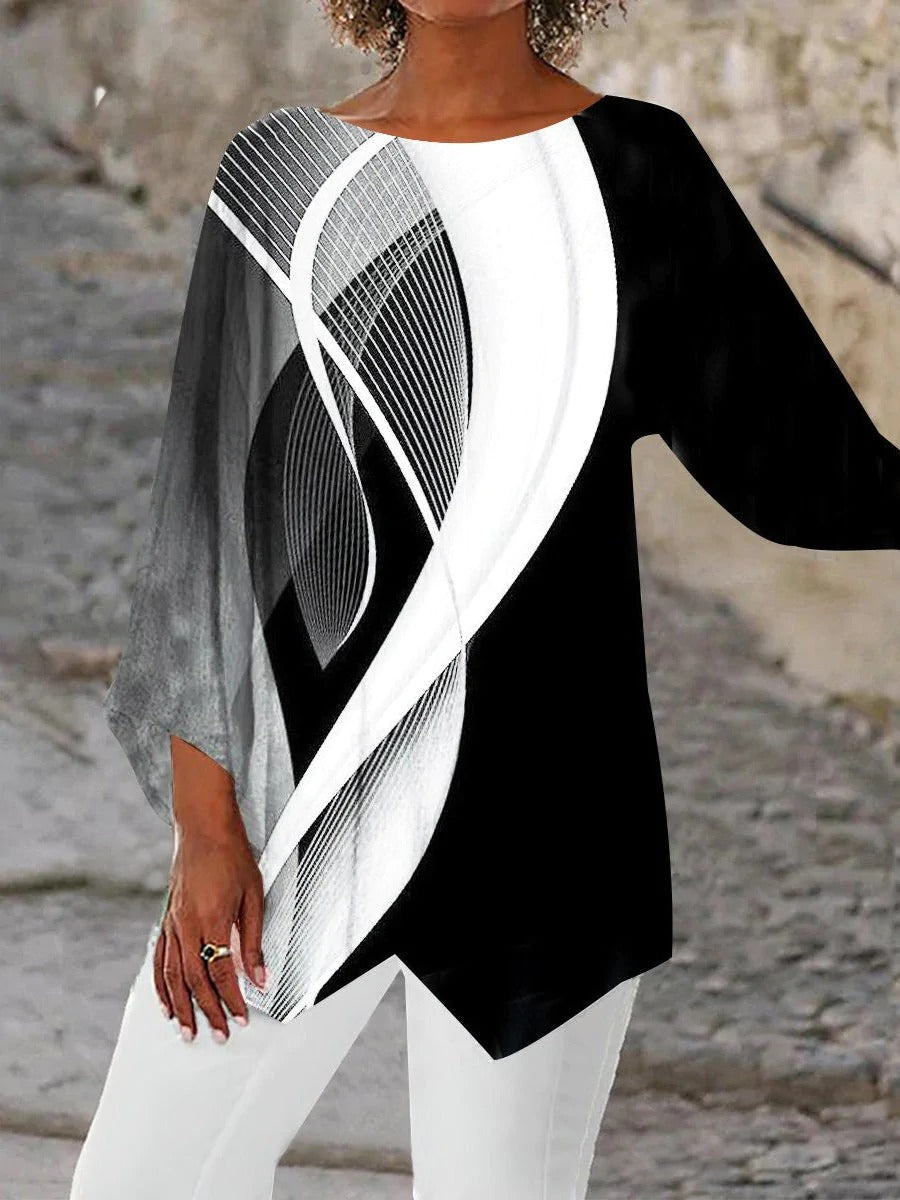 Moderne Geometrische Tuniek Luna Damesmode