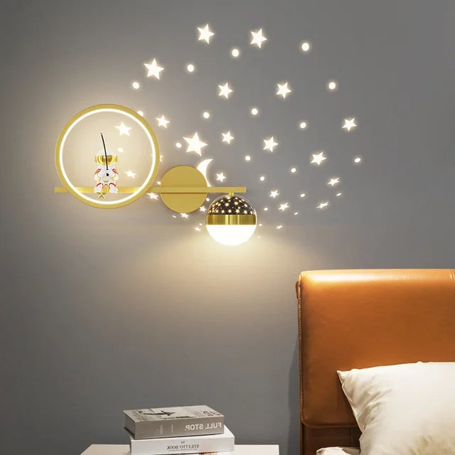 Moderne Kinderkamer Wandlamp met Sterrenlicht