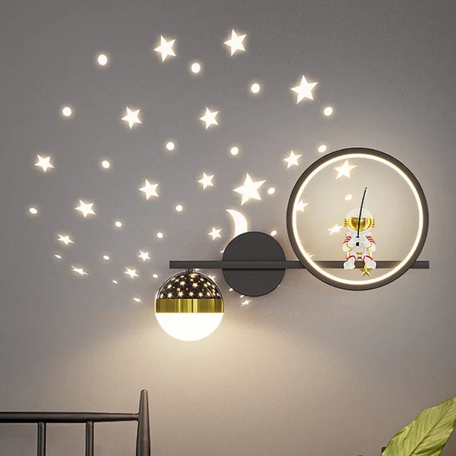 Moderne Kinderkamer Wandlamp met Sterrenlicht