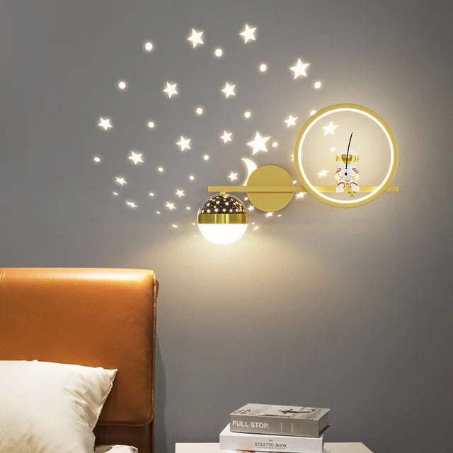 Moderne Kinderkamer Wandlamp met Sterrenlicht