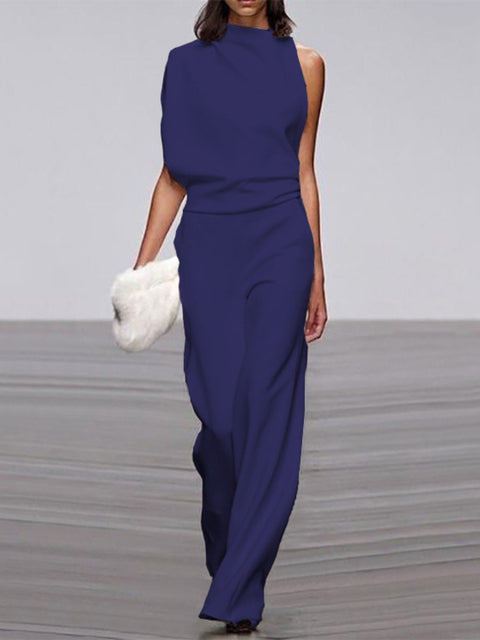 Mouwloze Jumpsuit met Flared Pijpen