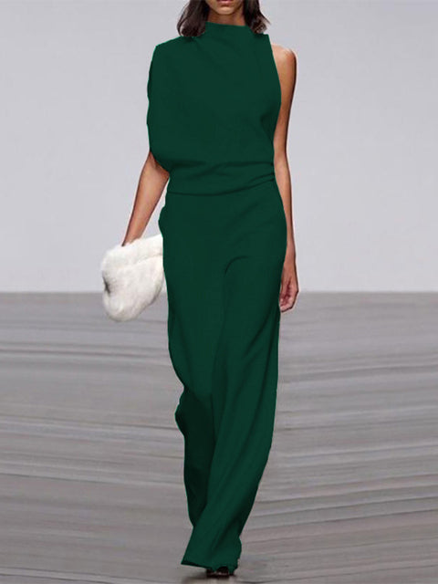 Mouwloze Jumpsuit met Flared Pijpen