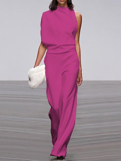 Mouwloze Jumpsuit met Flared Pijpen