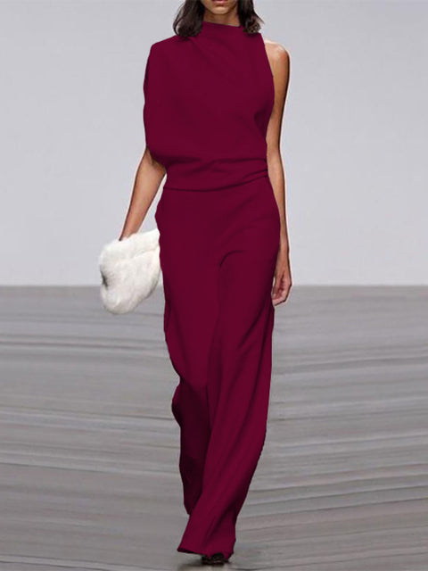Mouwloze Jumpsuit met Flared Pijpen
