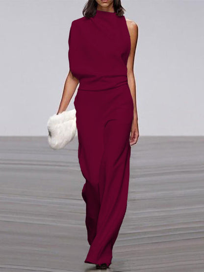 Mouwloze Jumpsuit met Flared Pijpen