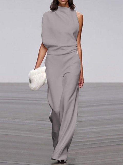 Mouwloze Jumpsuit met Flared Pijpen
