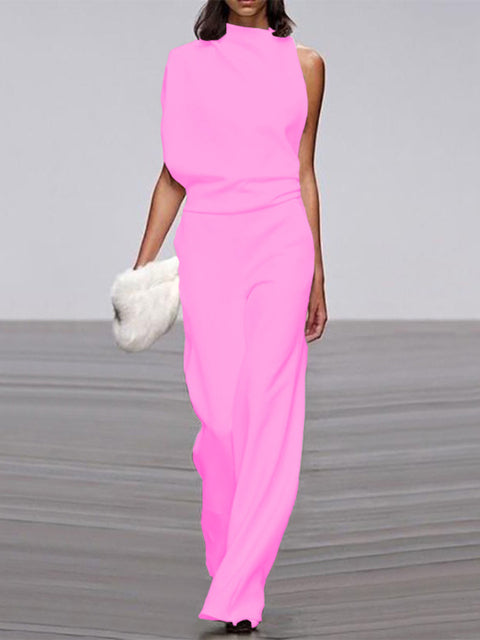 Mouwloze Jumpsuit met Flared Pijpen