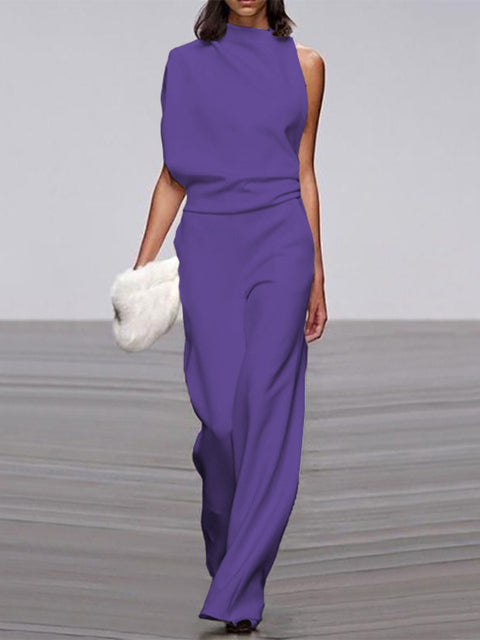Mouwloze Jumpsuit met Flared Pijpen