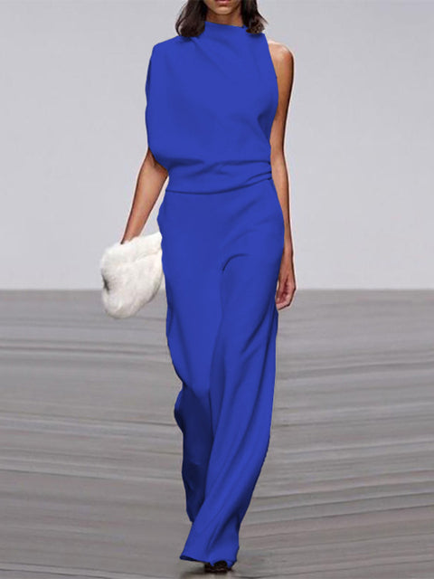 Mouwloze Jumpsuit met Flared Pijpen
