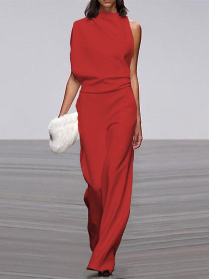 Mouwloze Jumpsuit met Flared Pijpen