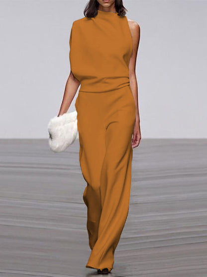 Mouwloze Jumpsuit met Flared Pijpen