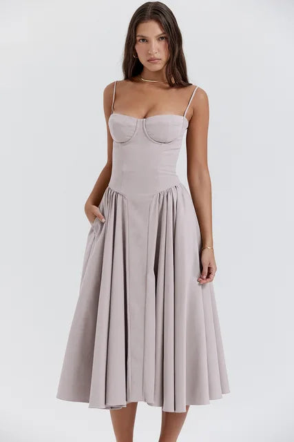Mouwloze Raquel Korsetjurk - Elegante Vrouwelijkheid