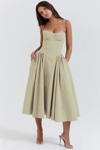 Mouwloze Raquel Korsetjurk - Elegante Vrouwelijkheid