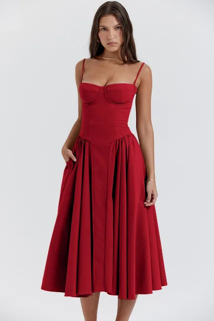 Mouwloze Raquel Korsetjurk - Elegante Vrouwelijkheid