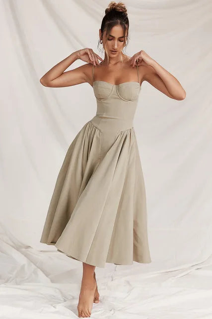 Mouwloze Raquel Korsetjurk - Elegante Vrouwelijkheid