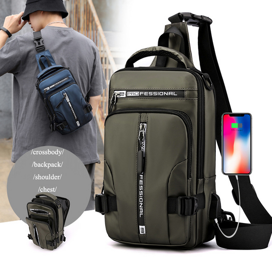 Multifunctionele Crossbody Rugzak voor Mannen