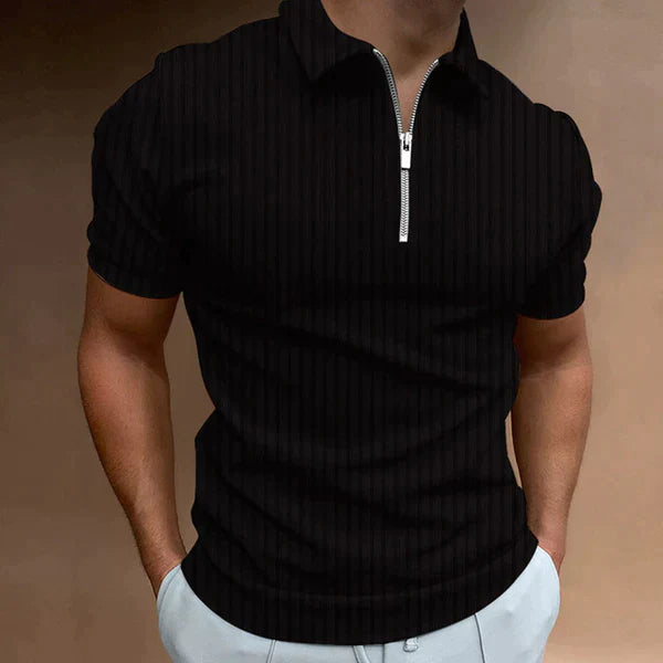 Muscle Fit Herenpolo met Rits - Trendy