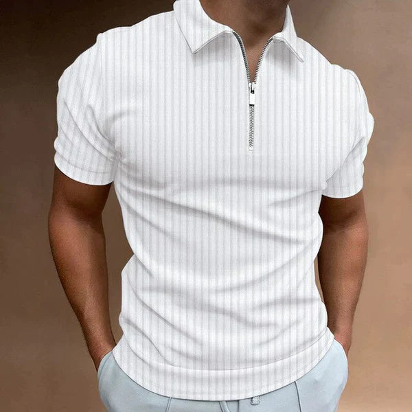 Muscle Fit Herenpolo met Rits - Trendy