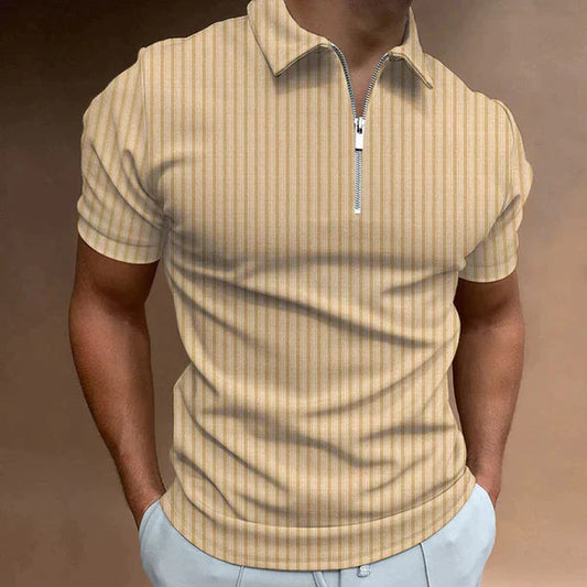 Muscle Fit Herenpolo met Rits - Trendy