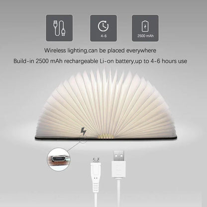Mystieke Boeklamp met Warme Gloed