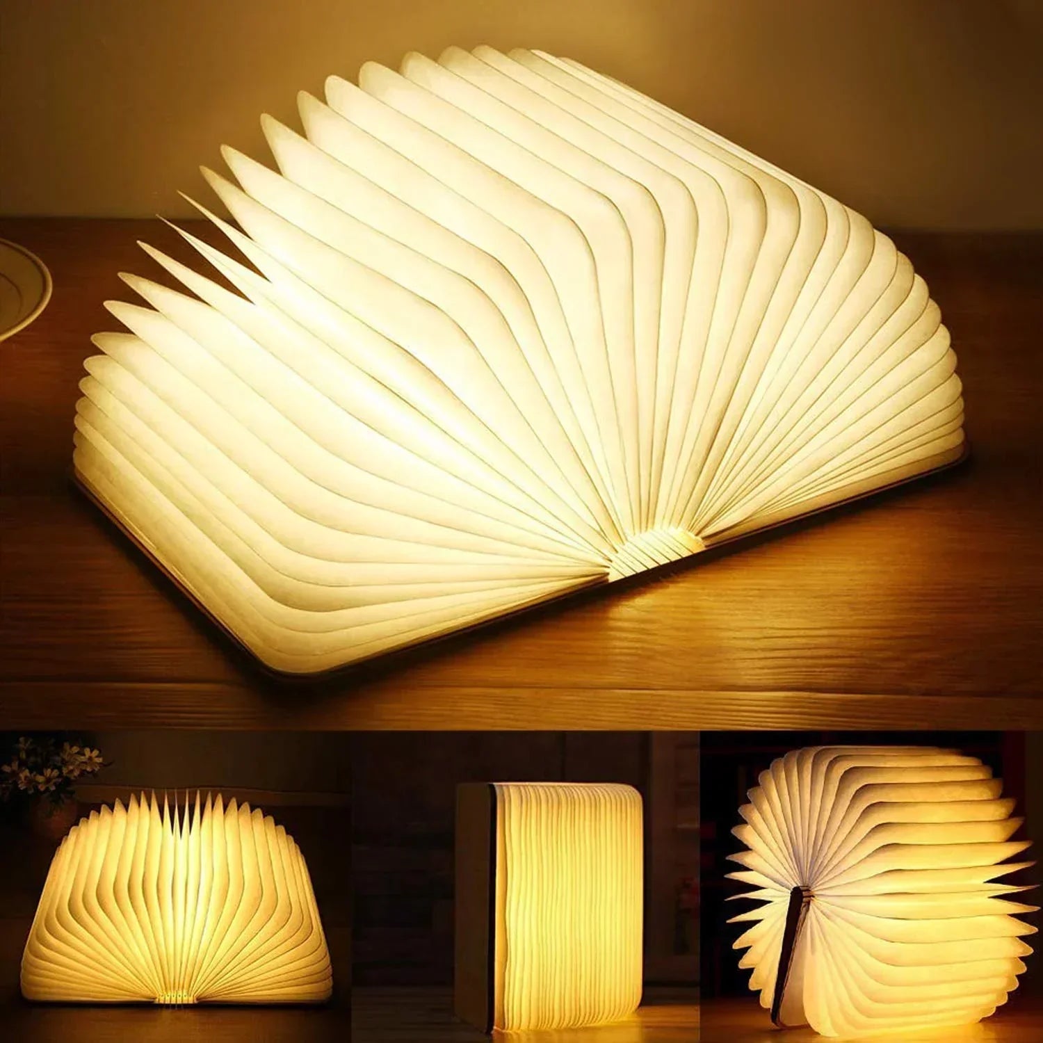Mystieke Boeklamp met Warme Gloed