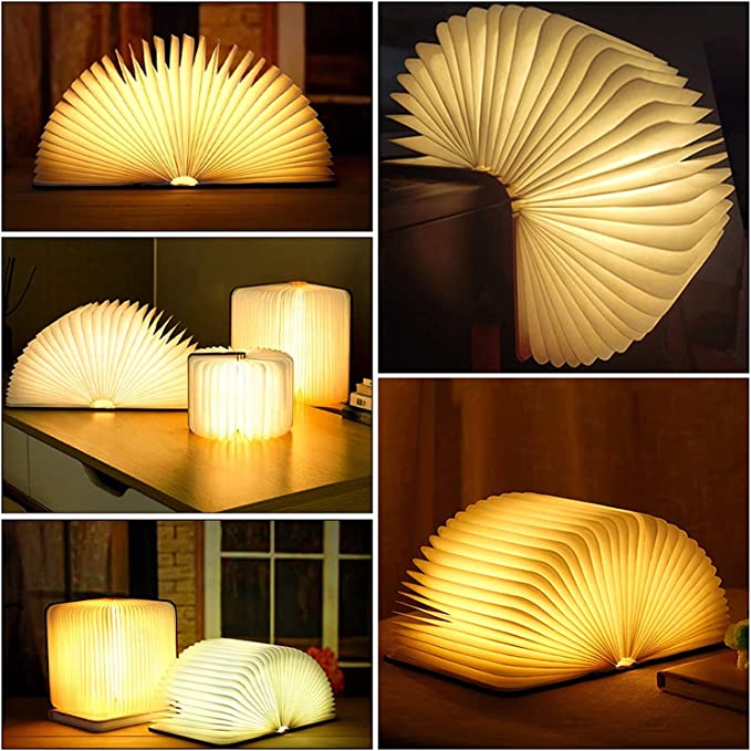 Mystieke Boeklamp met Warme Gloed