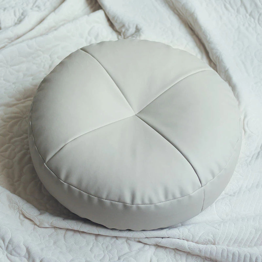 Nappa Leren Zen Kussen Minimalistisch Design